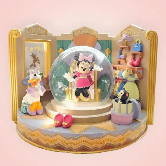 Vintage Disney Minnie's bou-tique With Minnie & Daisy Snowglobe Rare - Picture 8 of 16